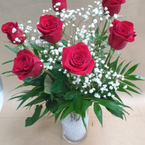La Riviera - Fleuriste à Castres - Bouquet 11 roses rouges et gypsophile